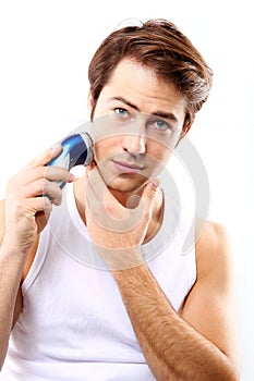 Men's electric razor stubble goals photo