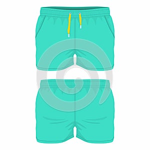 Men`s green sport shorts