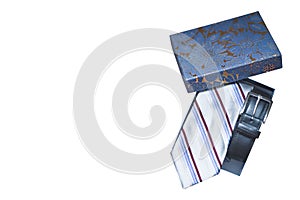 Men`s greeting card. Neckties. Set of stylish men accessories, men`s fashion