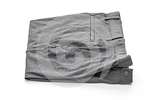 men's grey pants on white background