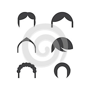 Men`s Hair Styles, vector illustration isolated on white background