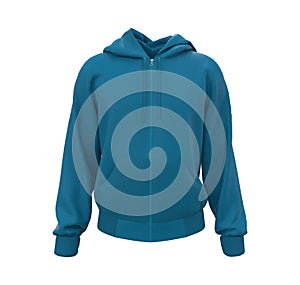 Men`s hooded jacket with zipper for your design mock up for print,