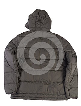 Men`s    jacket in a hood isolated on a white background. Windbreaker jacket