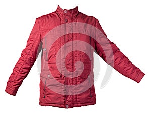 Men`s jacket isolated on a white background. Windbreaker jacket