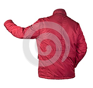 Men`s jacket isolated on a white background. Windbreaker jacket