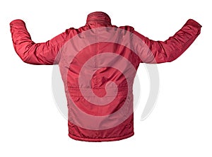 Men`s jacket isolated on a white background. Windbreaker jacket