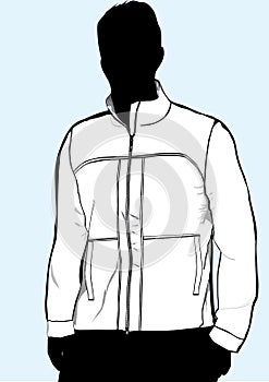 Men's jacket or sweatshirt template