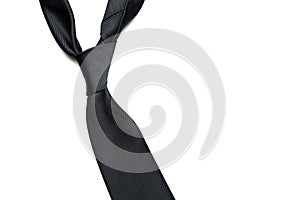 Men's necktie on white background