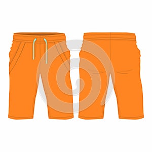 Men`s orange sport shorts