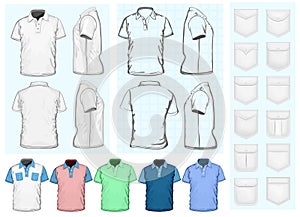 Men's polo-shirt design template