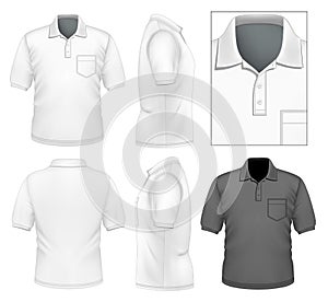 Men's polo-shirt design template photo