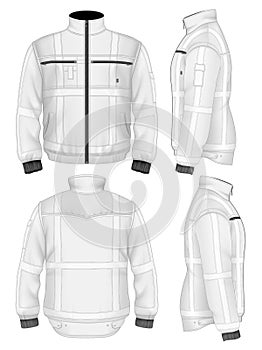 Men's reflective safety jacket