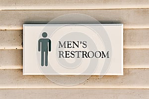 Men's restroom sign