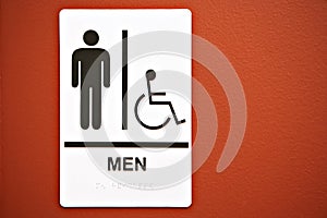 Men's Room Sign on the Wall