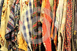 Men`s shirts at a vintage market