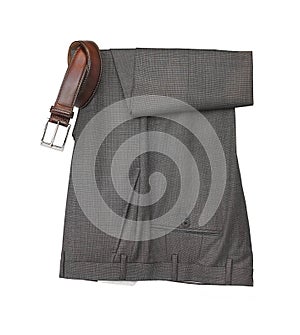 Men's smart dress pants and belt