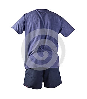 Men`s sports shorts and t-shirt isolated on white background