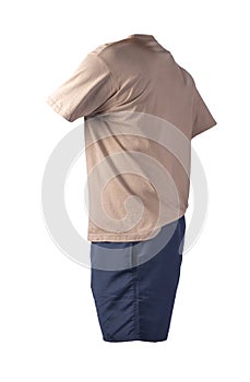 Men`s sports shorts and t-shirt isolated on white background