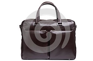 Men`s stylish bag on a white background