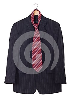 Men's suit on the rack