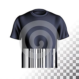Men s t-shirt design barcode
