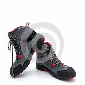 Men\'s trekking boots in nubuck and synthetic mesh.