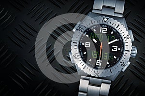 Men`s watch with titanium strap