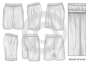 Men's white sport shorts.