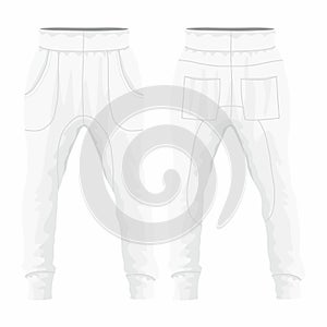 Men`s white sweatpants