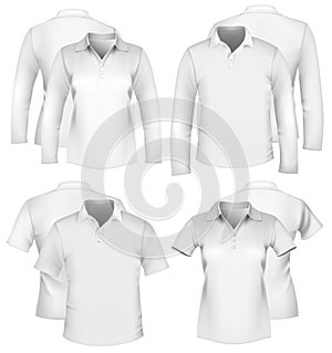 Men's and women's shirt design templates.