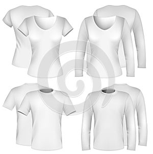 Men's and women's shirt design templates.