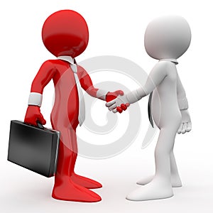 Men shaking hands as a sign of friendship and agre