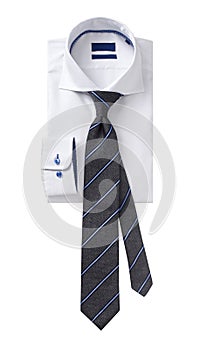 Men shirt clothing with tie isolated on white