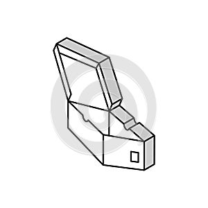 men shoes box isometric icon vector illustration