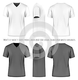 Men short sleeve v-neck t-shirt