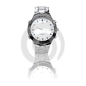 Men silver wrist watch