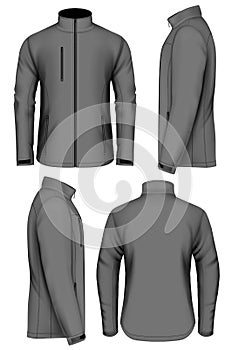 Men softshell jacket design template