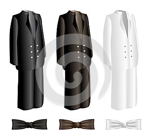 Men suit and necktie set