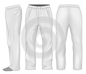 Men sweatpants white. photo