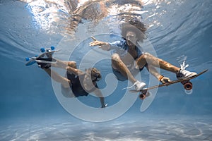 Men in the swimming pool