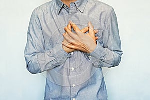 men with symptoms of acute recurrent heart attack.