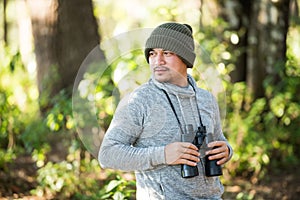 Men traveller going alone