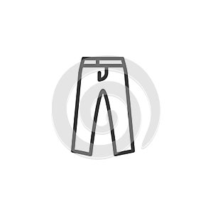 Men Trousers line icon