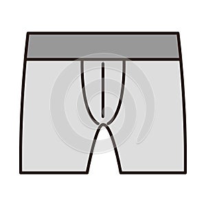 Men underwear clothes line and fill icon