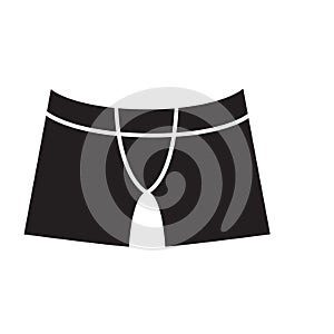 Men underwear icon black silhouette vector illustration