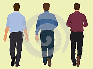 Men Walking Away