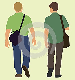 Men Walking Away