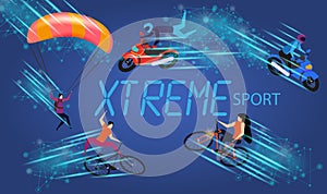 Men and Women Doing Xtreme Sport Extreme Activity