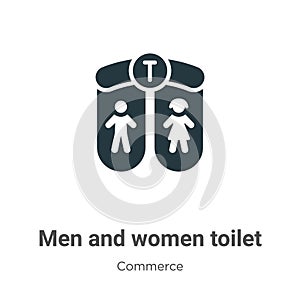 Men and women toilet vector icon on white background. Flat vector men and women toilet icon symbol sign from modern commerce