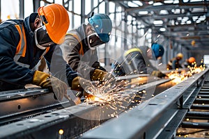 Men Working on Metal Structure